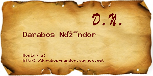 Darabos Nándor névjegykártya