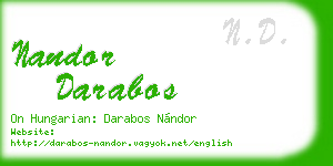 nandor darabos business card